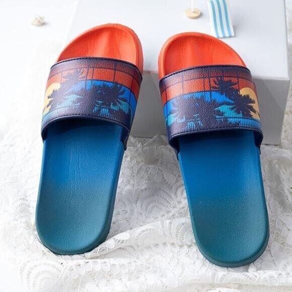NEW Women Colorful Beach Slides Sandals Size 11 Ataiwee - Picture 1 of 6